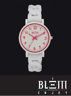 Orologio al Quarzo Donna Blem Enjoy F2304 Bianco e Fucsia
