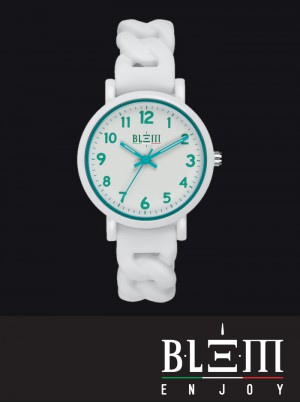 Orologio al Quarzo Donna Blem Enjoy F2304 Bianco e Verde
