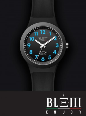 Orologio al Quarzo Uomo Blem Enjoy Vincente U3130 Nero e Azzurro